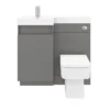 Arezzo 900mm Gloss Grey Combination Bathroom Suite Unit (inc. Cistern + Square Toilet) -Ideal Standard Store azcbs9gryd2n