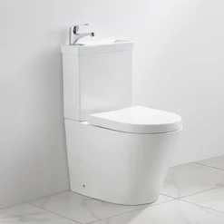 Arezzo Space Saving Combined Two-In-One Wash Basin + Rimless Toilet 13 Arezzo Space Saving Combined Two-In-One Wash Basin + Rimless Toilet -Ideal Standard Store azcc2in1 d3