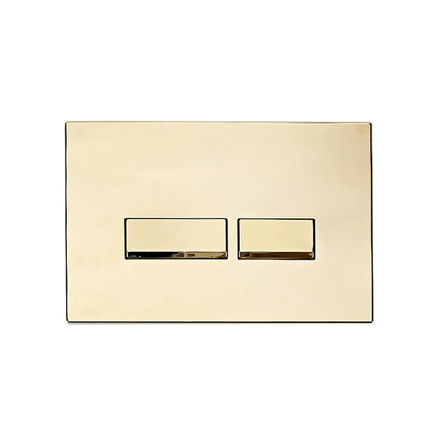 Arezzo Compact Top/Front Flush Toilet Frame With Brushed Brass Flush - Square Buttons 6 Arezzo Compact Top/Front Flush Toilet Frame With Brushed Brass Flush - Square Buttons - Image 4