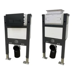 Arezzo Compact Top/Front Flush Toilet Frame With Matt Black Flush - Square Buttons 9 Arezzo Compact Top/Front Flush Toilet Frame With Matt Black Flush - Square Buttons -Ideal Standard Store azcfsmbd2