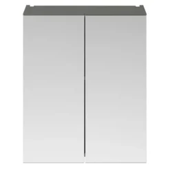 Arezzo 600 Matt Grey 2-Door Mirror Cabinet 7 Arezzo 600 Matt Grey 2-Door Mirror Cabinet -Ideal Standard Store azg62mc d1