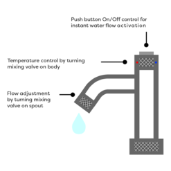 Arezzo Chrome Industrial Style 1-Touch Basin Tap 11 Arezzo Chrome Industrial Style 1-Touch Basin Tap -Ideal Standard Store azis1tcpnd2
