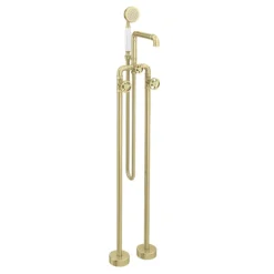 Arezzo Brushed Brass Industrial Style Freestanding Bath Shower Mixer Tap 10 Arezzo Brushed Brass Industrial Style Freestanding Bath Shower Mixer Tap -Ideal Standard Store azisbb05 n d2