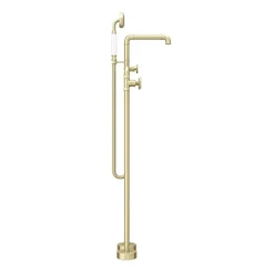 Arezzo Brushed Brass Industrial Style Freestanding Bath Shower Mixer Tap 11 Arezzo Brushed Brass Industrial Style Freestanding Bath Shower Mixer Tap -Ideal Standard Store azisbb05 n d3