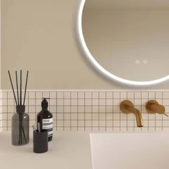 Arezzo 600mm Round Colour Changing LED Illuminated Bathroom Mirror With Bluetooth + Anti-Fog