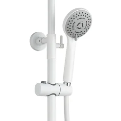 Arezzo Round Thermostatic Shower - Matt White -Ideal Standard Store azmwrd3 d2