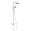 Arezzo Round Thermostatic Shower - Matt White 2 Arezzo Round Thermostatic Shower - Matt White -Ideal Standard Store azmwrd3 detail04