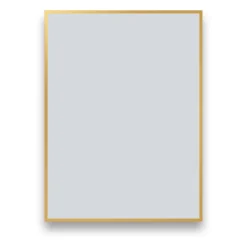 Arezzo Brushed Brass Square Edge Framed Bathroom Mirror - 800 X 600mm -Ideal Standard Store azs68bb d1