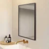 Arezzo Matt Black Square Edge Framed Bathroom Mirror - 800 X 600mm -Ideal Standard Store azs68mb d2