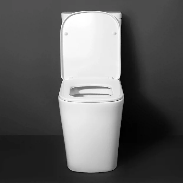 Arezzo Square BTW Close Coupled Rimless Toilet With Soft Close Seat 6 Arezzo Square BTW Close Coupled Rimless Toilet With Soft Close Seat - Image 4