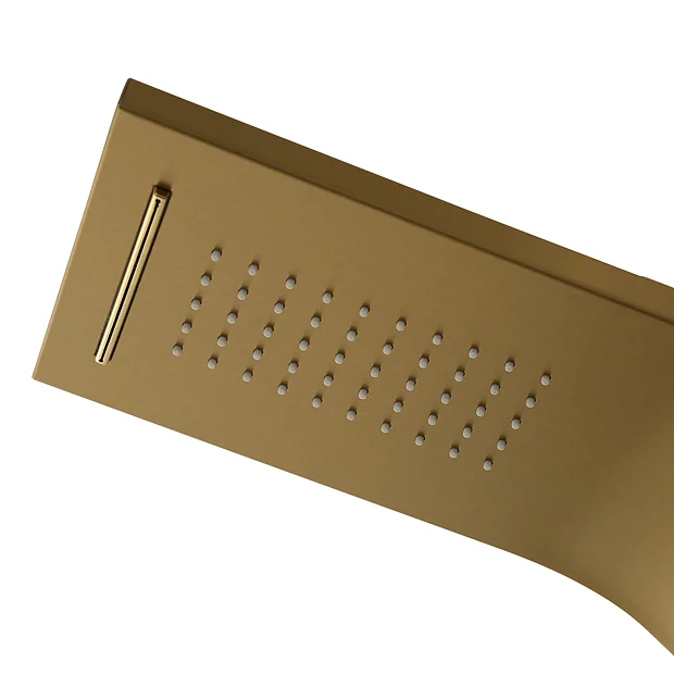 Arezzo Shower Tower Panel - Brushed Brass (Thermostatic) 5 Arezzo Shower Tower Panel - Brushed Brass (Thermostatic) - Image 3