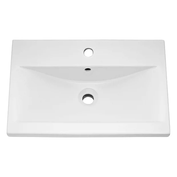 Arezzo Wall Hung Vanity Unit - Matt Green - 600mm 1-Drawer With Brushed Brass Handle 5 Arezzo Wall Hung Vanity Unit - Matt Green - 600mm 1-Drawer With Brushed Brass Handle - Image 3