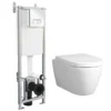 Dual Flush Concealed WC Cistern With Wall Hung Frame + Arezzo Toilet -Ideal Standard Store azwnpf nd5