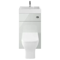 Brooklyn 500mm Grey Mist 2-In-1 Combined Wash Basin & Toilet -Ideal Standard Store bcomgm d2