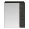 Brooklyn 600mm Bathroom Mirror & Fascia Cabinet - Black
