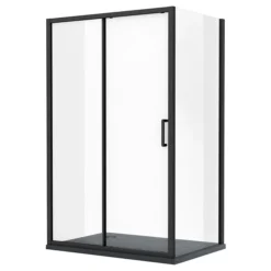 Toreno Matt Black 1200 X 800mm Sliding Door Shower Enclosure + Slate Effect Tray 8 Toreno Matt Black 1200 X 800mm Sliding Door Shower Enclosure + Slate Effect Tray -Ideal Standard Store blk128sdesl d3a