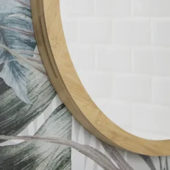 EcoDelux 800mm Bamboo Frame Round Mirror 9 EcoDelux 800mm Bamboo Frame Round Mirror -Ideal Standard Store bmb60mir d2