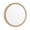 EcoDelux 800mm Bamboo Frame Round Mirror -Ideal Standard Store bmb60mir l