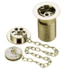 Bristan Traditional Bath Waste + Porcelain Plug Gold Plated Slotted -Ideal Standard Store bristantraditionalbathwastewithporcelainpluggoldplatedslottedl