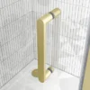 Toreno Brushed Brass 1100 X 900mm Sliding Door Shower Enclosure Without Tray 1 Toreno Brushed Brass 1100 X 900mm Sliding Door Shower Enclosure Without Tray -Ideal Standard Store brushed brass single shower door handle 1