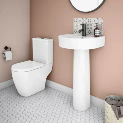 Bianco Close Coupled Modern Toilet + Soft Close Seat -Ideal Standard Store bwcsc d4