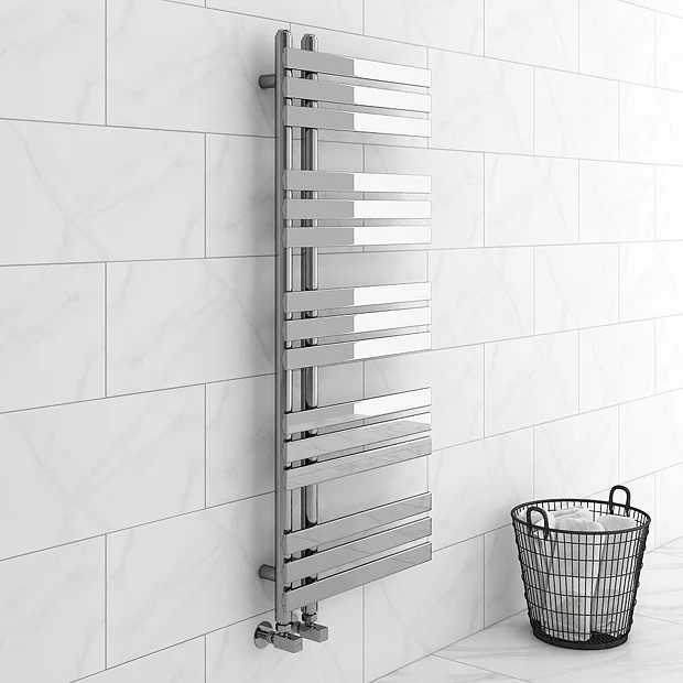 Arezzo Chrome 1200 X 500mm 15 Bars Designer Heated Towel Rail 4 Arezzo Chrome 1200 X 500mm 15 Bars Designer Heated Towel Rail - Image 2
