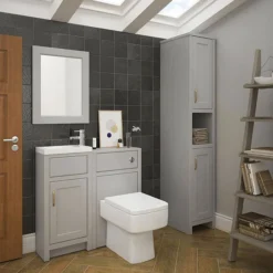 Chatsworth Traditional Cloakroom Vanity Unit Suite - Grey 11 Chatsworth Traditional Cloakroom Vanity Unit Suite - Grey -Ideal Standard Store c900gry d3