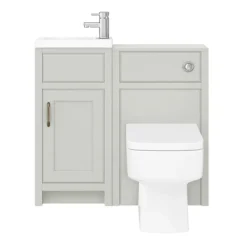 Chatsworth Traditional Cloakroom Vanity Unit Suite - Grey 12 Chatsworth Traditional Cloakroom Vanity Unit Suite - Grey -Ideal Standard Store c900grynd1