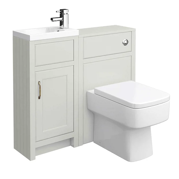 Chatsworth Traditional Cloakroom Vanity Unit Suite - Grey 4 Chatsworth Traditional Cloakroom Vanity Unit Suite - Grey - Image 2