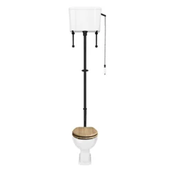 Carlton Matt Black Traditional High Level Toilet With Soft Close Seat 9 Carlton Matt Black Traditional High Level Toilet With Soft Close Seat -Ideal Standard Store carhl mb l