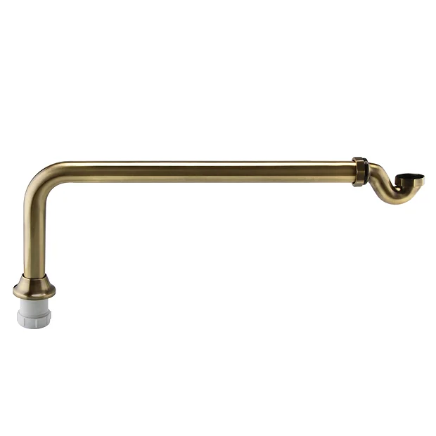 Chatsworth Traditional Exposed Shallow Seal Bath Trap & Pipe Antique Brass 3 Chatsworth Traditional Exposed Shallow Seal Bath Trap & Pipe Antique Brass