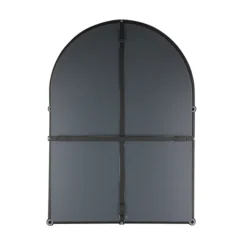 Chatsworth Traditional 700 X 490mm Arched Mirror With Glass Shelf - Matt Black -Ideal Standard Store chtmbm d1