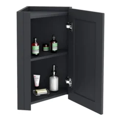 Chatsworth Corner Mirror Cabinet Graphite -Ideal Standard Store cnrmcabblk d1