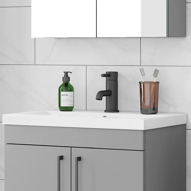 Arezzo Round Matt Black Basin Mono Mixer Tap 6 Arezzo Round Matt Black Basin Mono Mixer Tap - Image 4