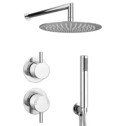 Cruze Round Concealed Individual Diverter + Thermostatic Control Valve With Handset + 300mm Shower Head -Ideal Standard Store crzisvpk2 nd1