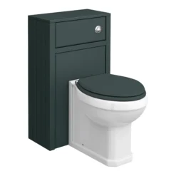 Chatsworth Traditional Green Semi-Recessed Vanity Unit W. Matt Black Handles + Toilet Package 10 Chatsworth Traditional Green Semi-Recessed Vanity Unit W. Matt Black Handles + Toilet Package -Ideal Standard Store csr6wcgrnmb d2