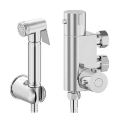 Cruze Round Douche Thermostatic Bar Valve With Shower Spray Kit Chrome -Ideal Standard Store dbvsk l2