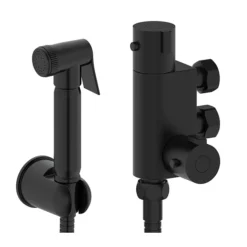 Arezzo Round Douche Thermostatic Bar Valve With Shower Spray Kit Matt Black 8 Arezzo Round Douche Thermostatic Bar Valve With Shower Spray Kit Matt Black -Ideal Standard Store dbvskmb l