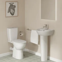 Ideal Standard Eurovit+ Comfort Height Close Coupled Toilet With Soft Close Seat -Ideal Standard Store e218401 d1