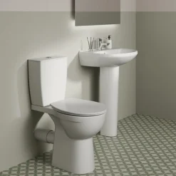 Ideal Standard Eurovit+ Comfort Height Close Coupled Toilet With Soft Close Seat -Ideal Standard Store e218401 d2