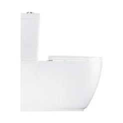 Grohe Essence Rimless Close Coupled Toilet With Soft Close Seat (Bottom Inlet) + FREE TOILET ROLL HOLDER -Ideal Standard Store essccwc1 d2