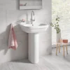 Grohe Euro Ceramic 600mm 1TH Basin + Full Pedestal -Ideal Standard Store eurfp600 d1