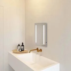 Brooklyn 390 X 500mm Battery Operated Illuminated LED Mirror -Ideal Standard Store gs3x5bt d4n