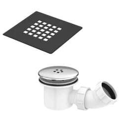 Hudson Reed Matt Black 1400 X 900mm Sliding Door Shower Enclosure + Black Tray -Ideal Standard Store hrblksgeaaaaa