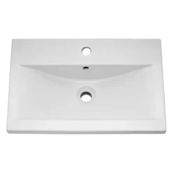 Arezzo Senza 600mm Matt Black / Vicenza Oak Wall Hung Vanity Unit With Open Shelf + Ceramic Basin 8 Arezzo Senza 600mm Matt Black / Vicenza Oak Wall Hung Vanity Unit With Open Shelf + Ceramic Basin -Ideal Standard Store hywwh5 d1