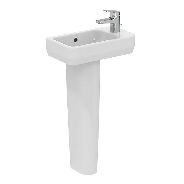 Ideal Standard I.Life S 450mm Right Hand 1TH Washbasin + Full Pedestal 4 Ideal Standard I.Life S 450mm Right Hand 1TH Washbasin + Full Pedestal - Image 2