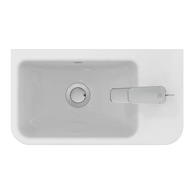 Ideal Standard I.Life S 450mm Wall Hung Right Hand 1TH Washbasin + Chrome Bottle Trap 5 Ideal Standard I.Life S 450mm Wall Hung Right Hand 1TH Washbasin + Chrome Bottle Trap - Image 3