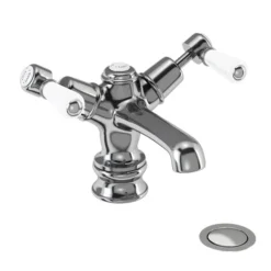 Burlington Kensington Regent - Chrome Basin Mixer Tap With Click-Clack Waste -Ideal Standard Store ker6d1