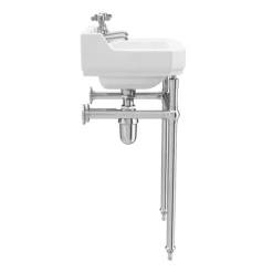 Keswick Traditional 500mm Basin & Chrome Wash Stand -Ideal Standard Store kt51thw d4