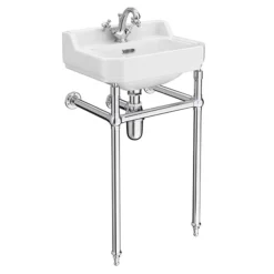 Keswick Traditional 500mm Basin & Chrome Wash Stand -Ideal Standard Store kt51thw l